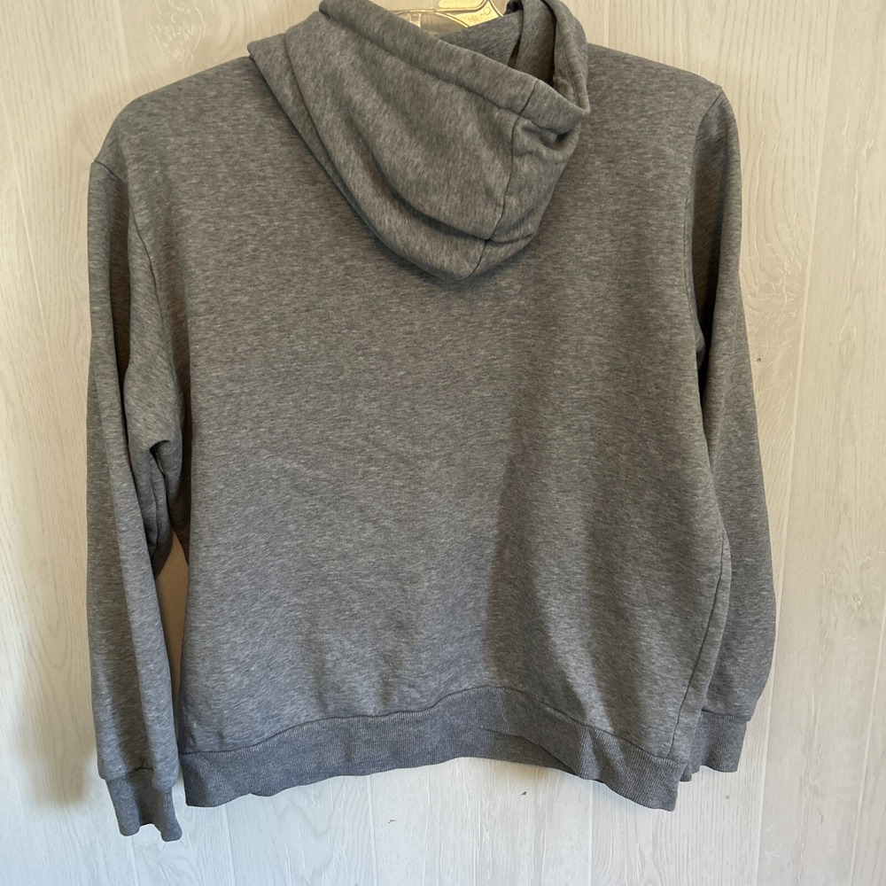 Boys Gray Size Large PUMA Hoodie Sweatshirt Top - Picture 4 of 4